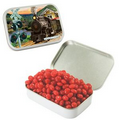 Large White Mint Tin w/ Cinnamon Red Hots